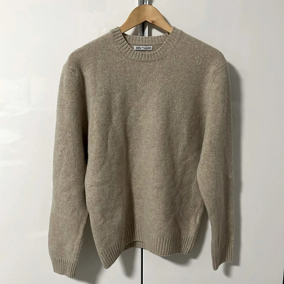 ZARA NWOT Men’s Wool Blend Crew Neck Sweater, Size L - Picture 4 of 10